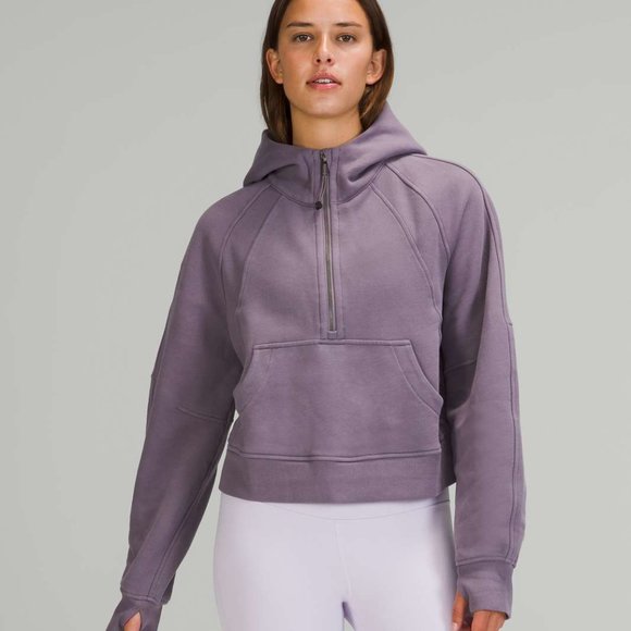 Lululemon Scuba Oversized 1/2 Half-Zip Hoodie Sweatshirt - Dusky Lavender Purple - Picture 2 of 6